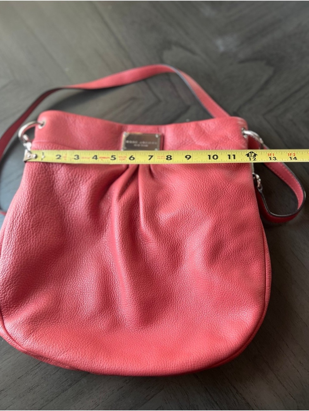 Marc Jacobs Coral Classic Q Leather Hillier Hobo Bag with Silver Hardware - Picture 5 of 12